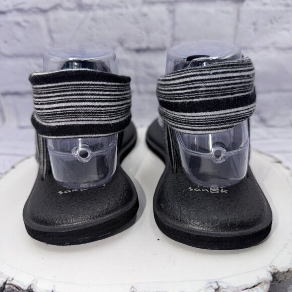 Sanuk Women's Size 10 Yoga Sling 2 Sandals Black and White - Picture 5 of 11